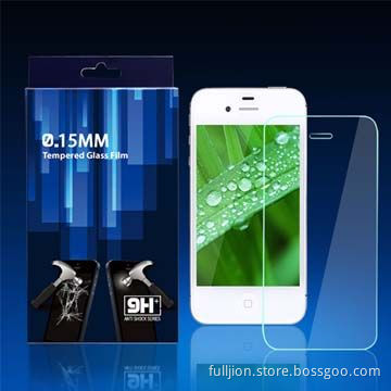 0.15mm Tempered glass screen protector for iPhone 4/4S, World's thinnest